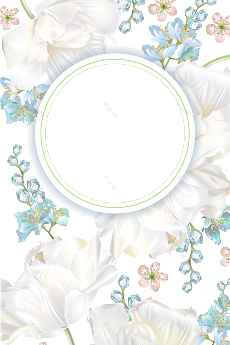 边框图片,花卉元素,花卉边框PNG,花朵免抠素材